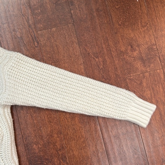 Madewell Everett Rib-Play Pullover Sweater in Antique Cream, Wool Alpaca, Size S - Picture 8 of 15
